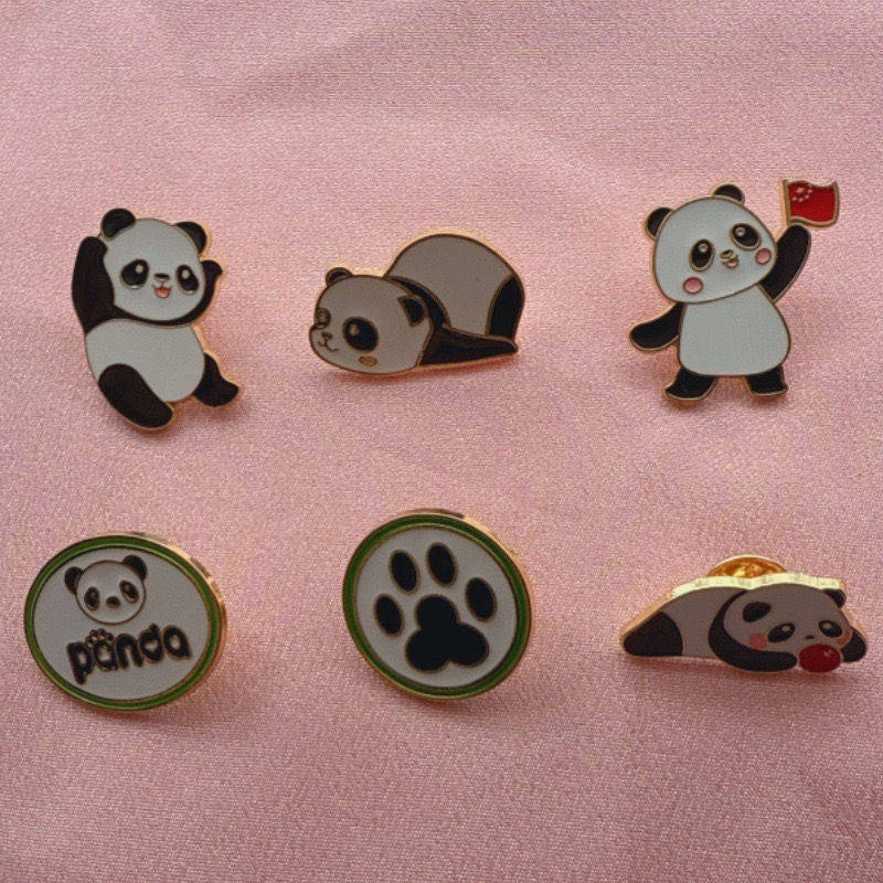 Event Supplies - 6 stks Cartoon China Panda Badge