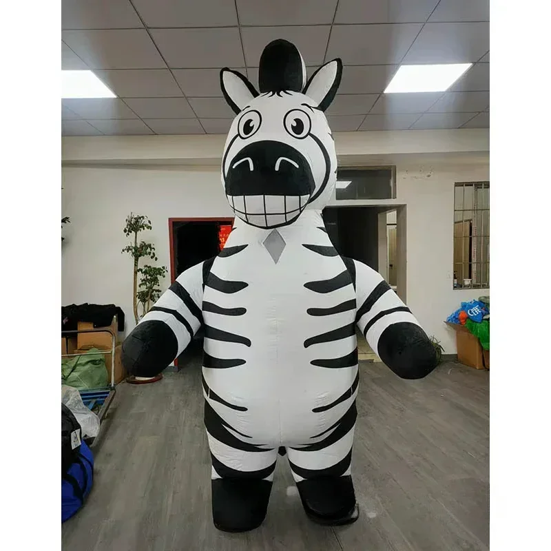 Event & Party Supply - Opblaasbaar Zebra Mascottekostuum Volledig Pluche Pak