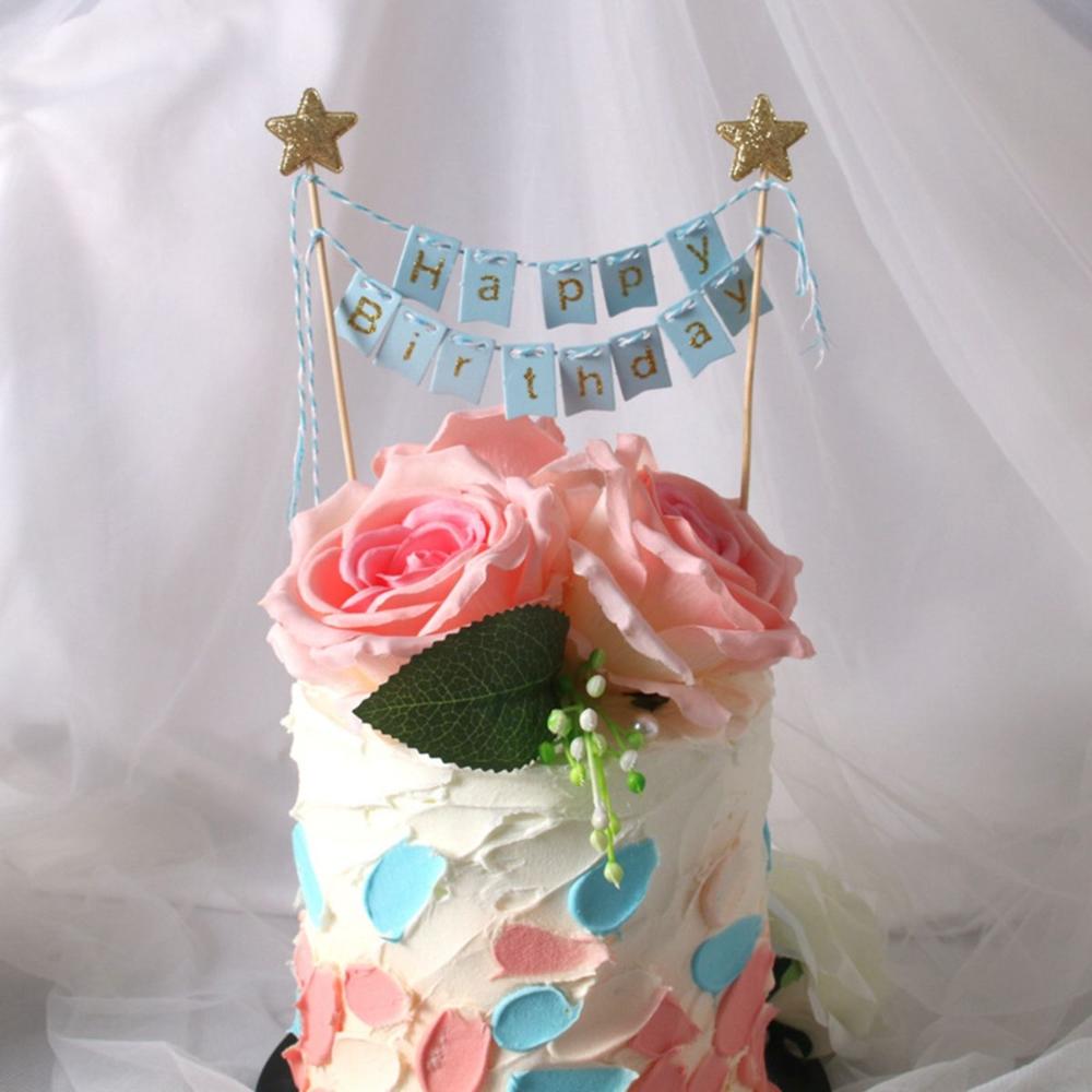Happy Birthday Cake Vlaggen Di - Party Banner Gold recensie en prijs
