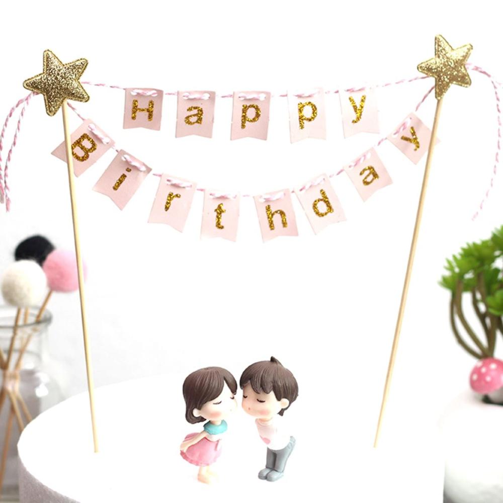 Happy Birthday Cake Vlaggen Di - Party Banner Gold recensie en prijs