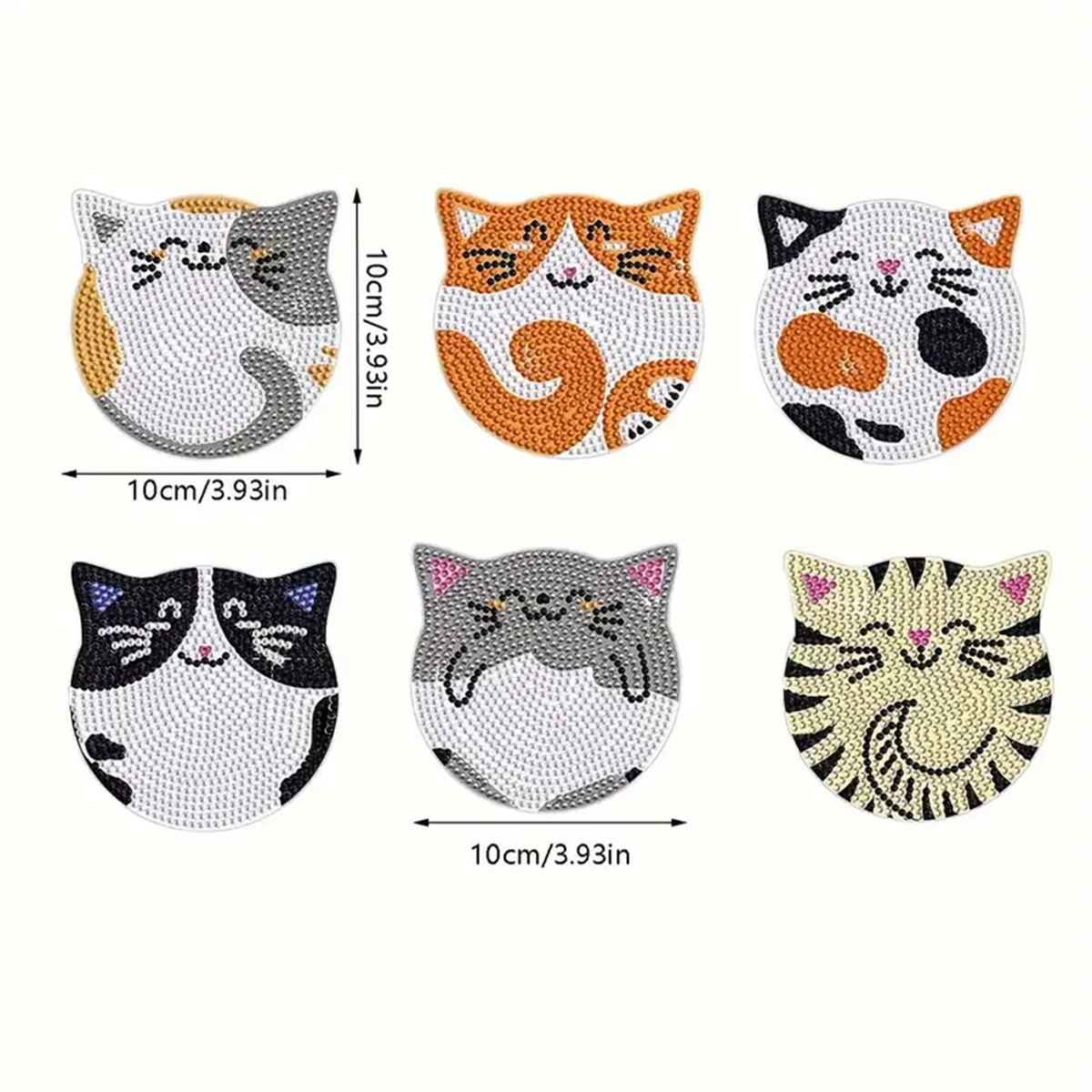6-delig/set DIY kat strass ges - Event Support recensie en prijs