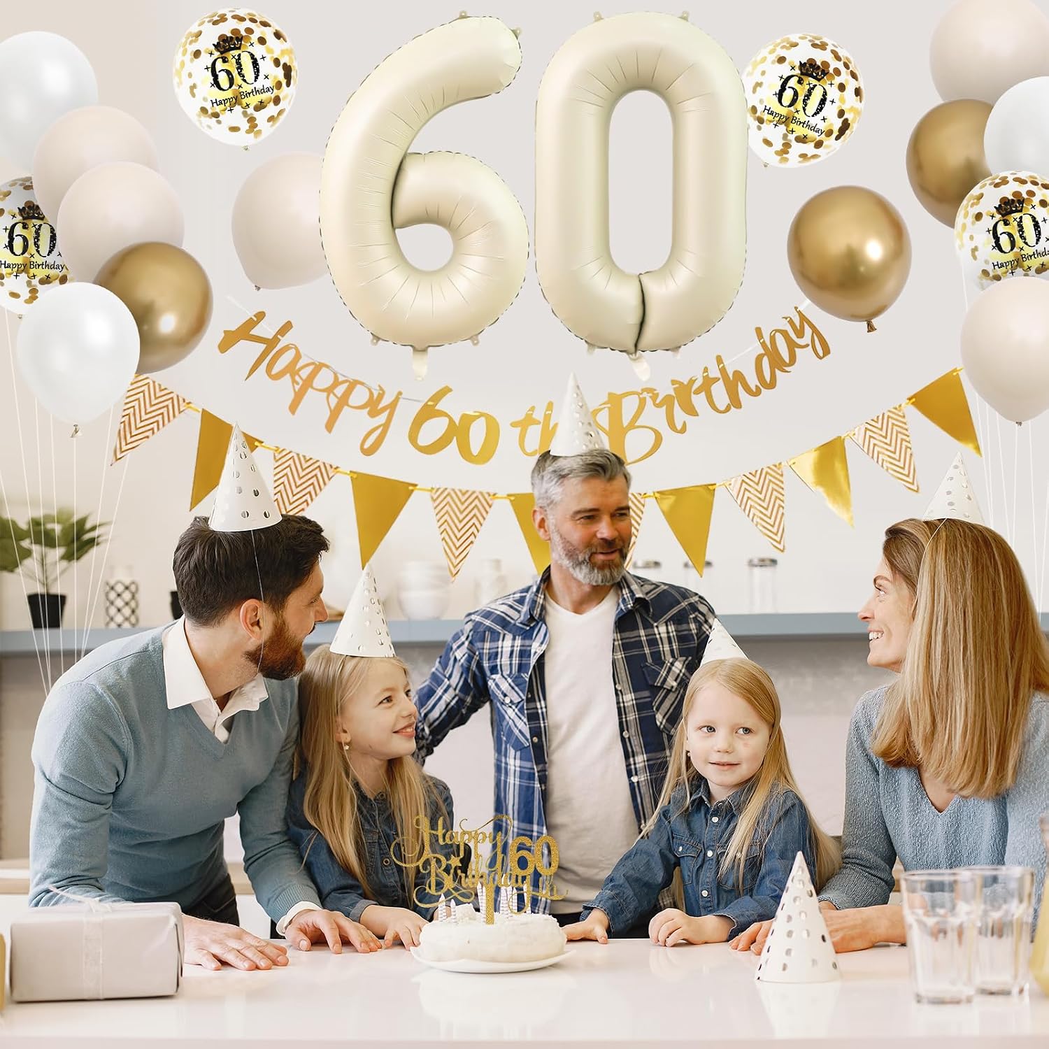 Zandwit Goud 60e Verjaardag De - Party Banner Gold recensie en prijs