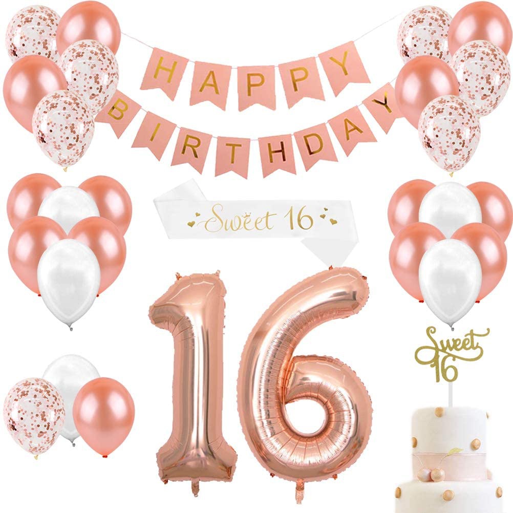 16e verjaardag decoraties voor - Party Banner Gold recensie en prijs