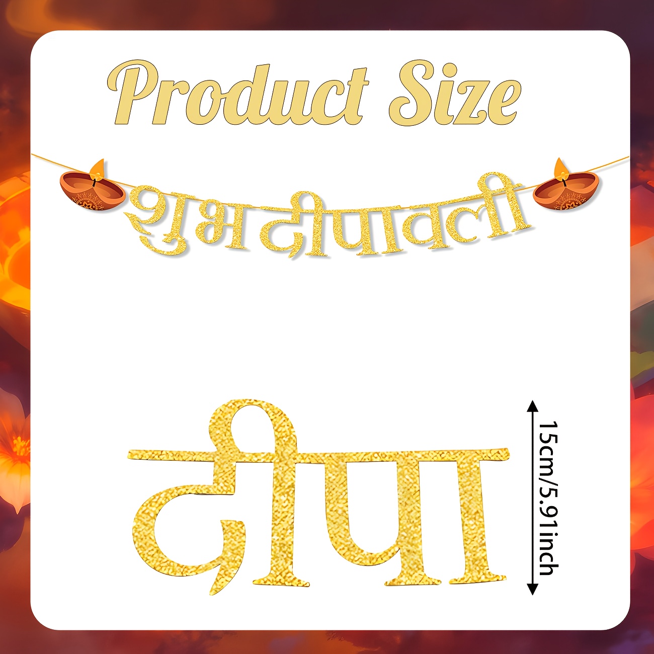 Diwali Party Decorations Happy - Party Banner Gold recensie en prijs